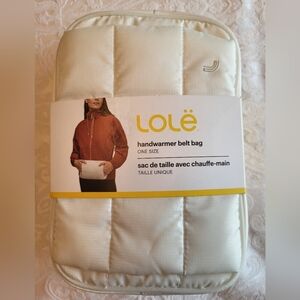 Lole Cream Handwarming Belt Bag, NWT